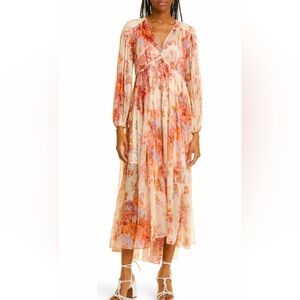 ZIMMERMANN Devi floral-print silk dress